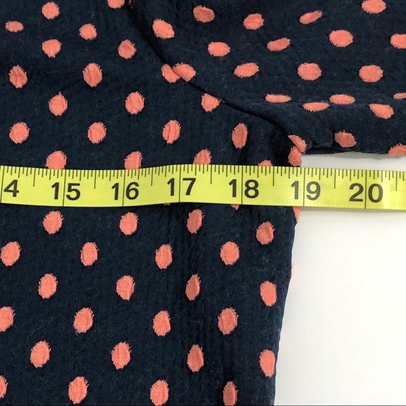 Ace Delivery Polka Dot Twisted Collar Blue Top S - Picture 5 of 7